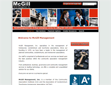 Tablet Screenshot of mcgillmanagement.com